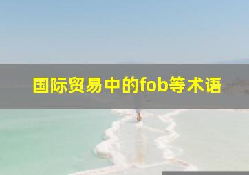 国际贸易中的fob等术语