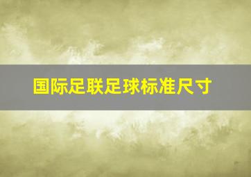 国际足联足球标准尺寸