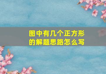 图中有几个正方形的解题思路怎么写