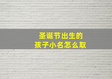 圣诞节出生的孩子小名怎么取