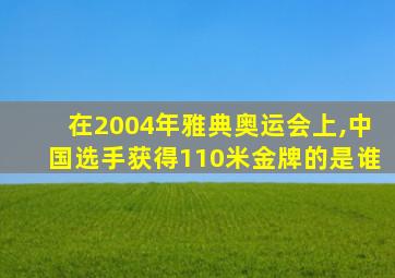 在2004年雅典奥运会上,中国选手获得110米金牌的是谁