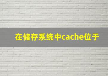 在储存系统中cache位于