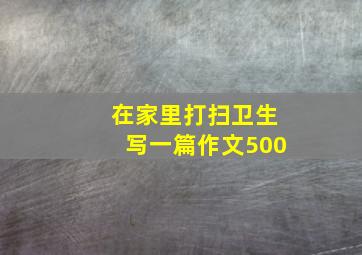 在家里打扫卫生写一篇作文500