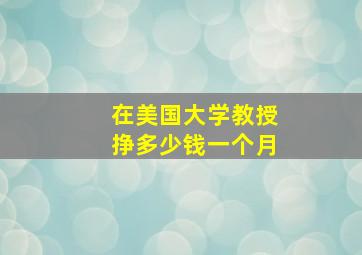 在美国大学教授挣多少钱一个月