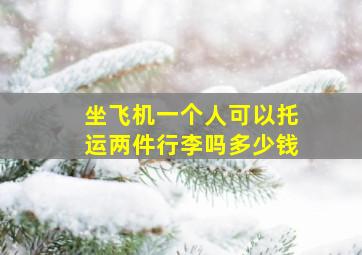 坐飞机一个人可以托运两件行李吗多少钱