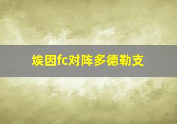 埃因fc对阵多德勒支