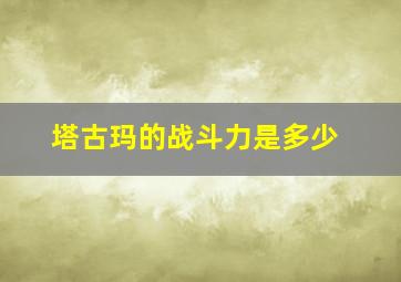 塔古玛的战斗力是多少