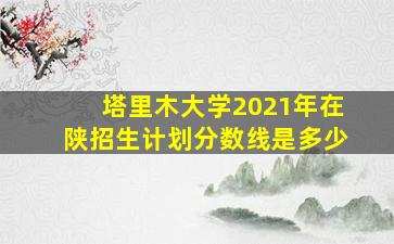 塔里木大学2021年在陕招生计划分数线是多少