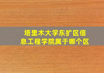 塔里木大学东扩区信息工程学院属于哪个区