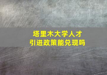 塔里木大学人才引进政策能兑现吗