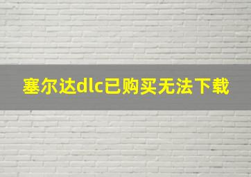 塞尔达dlc已购买无法下载