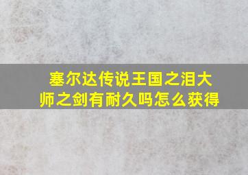 塞尔达传说王国之泪大师之剑有耐久吗怎么获得