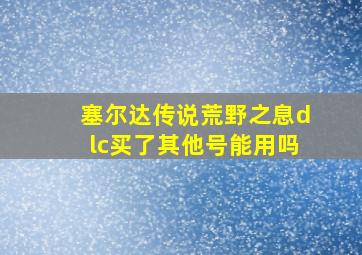 塞尔达传说荒野之息dlc买了其他号能用吗