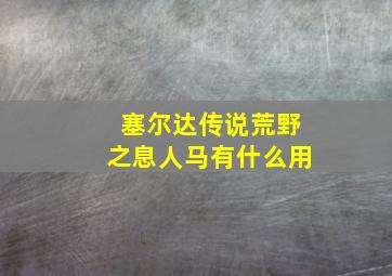 塞尔达传说荒野之息人马有什么用