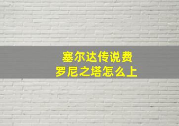 塞尔达传说费罗尼之塔怎么上