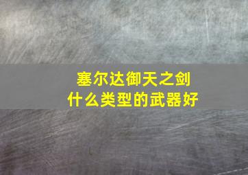 塞尔达御天之剑什么类型的武器好