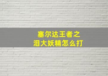 塞尔达王者之泪大妖精怎么打