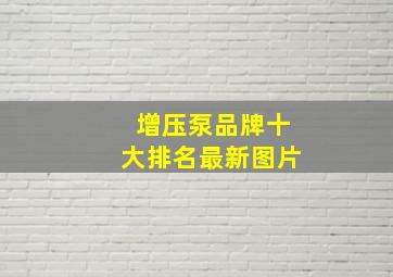 增压泵品牌十大排名最新图片