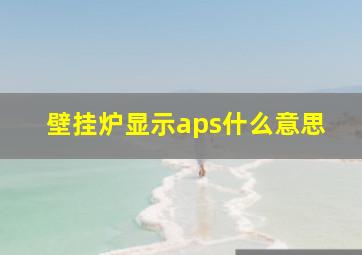 壁挂炉显示aps什么意思