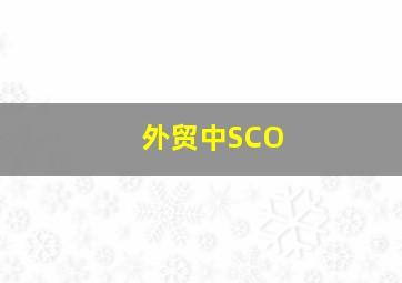 外贸中SCO