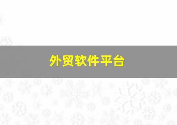 外贸软件平台