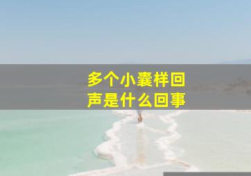 多个小囊样回声是什么回事