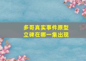 多哥真实事件原型立碑在哪一集出现