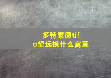 多特蒙德tifo望远镜什么寓意