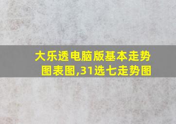 大乐透电脑版基本走势图表图,31选七走势图