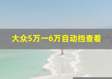 大众5万一6万自动挡查看