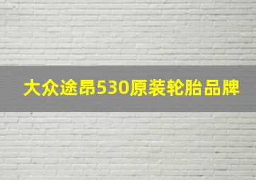 大众途昂530原装轮胎品牌