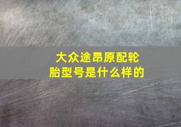 大众途昂原配轮胎型号是什么样的