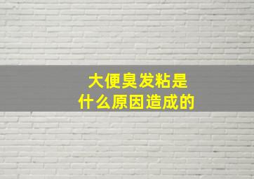 大便臭发粘是什么原因造成的