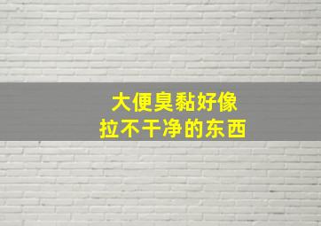 大便臭黏好像拉不干净的东西