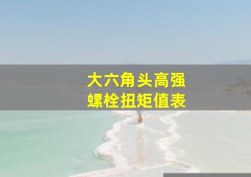 大六角头高强螺栓扭矩值表