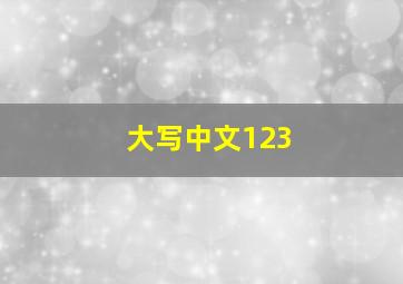 大写中文123