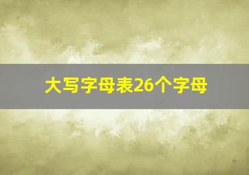 大写字母表26个字母