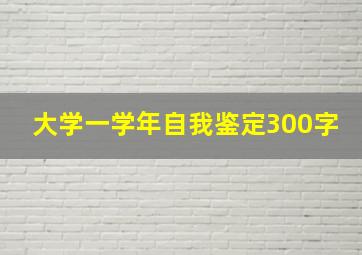 大学一学年自我鉴定300字