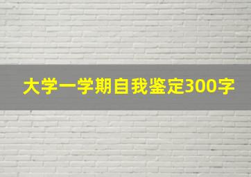 大学一学期自我鉴定300字