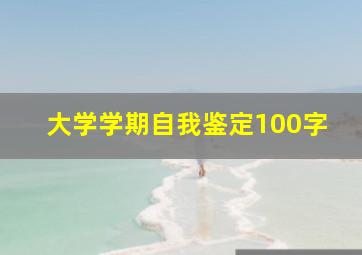 大学学期自我鉴定100字