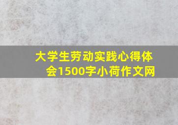 大学生劳动实践心得体会1500字小荷作文网