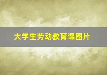 大学生劳动教育课图片