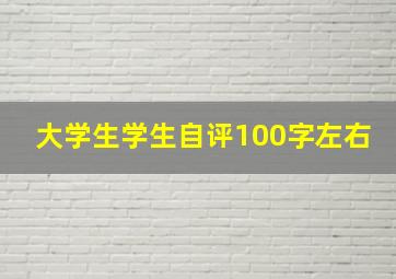 大学生学生自评100字左右