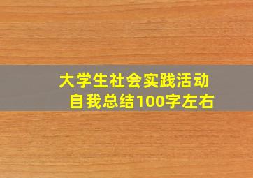 大学生社会实践活动自我总结100字左右