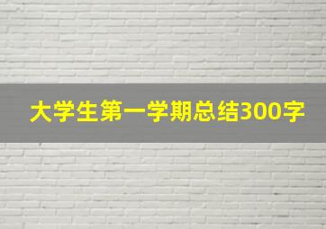 大学生第一学期总结300字