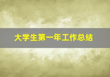 大学生第一年工作总结