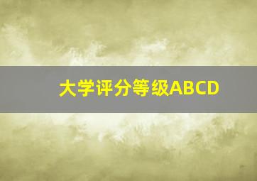 大学评分等级ABCD