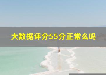 大数据评分55分正常么吗