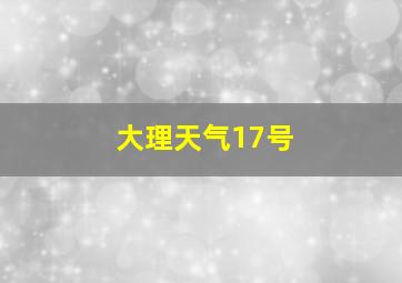 大理天气17号