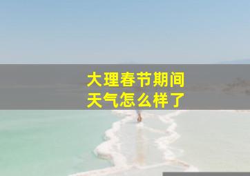 大理春节期间天气怎么样了